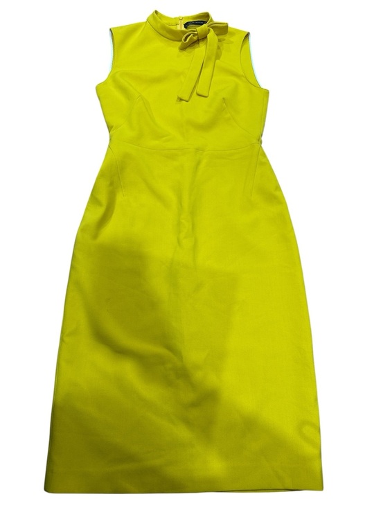 Zara Dresses & Skirts - Zara Sleeveless Tie-Neck Midi Dress in Lime